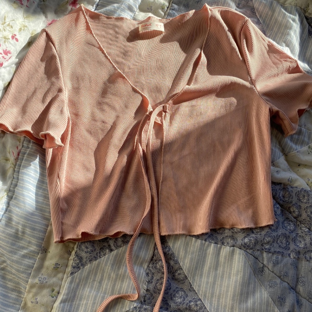Light pink mini blouse cardigan